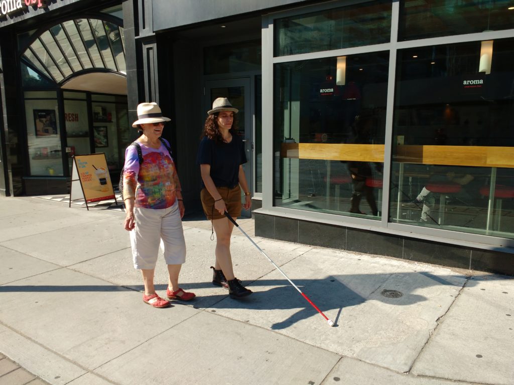 White cane demonstration